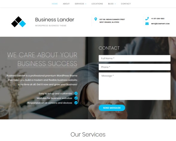 Business Lander Business WordPress Theme