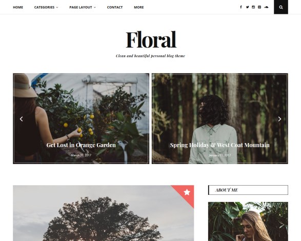 Floral Blog WordPress Theme