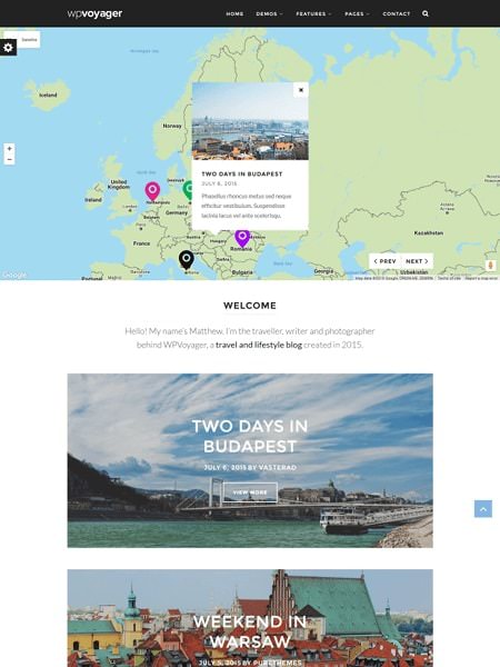 WPVoayer WordPress travel theme