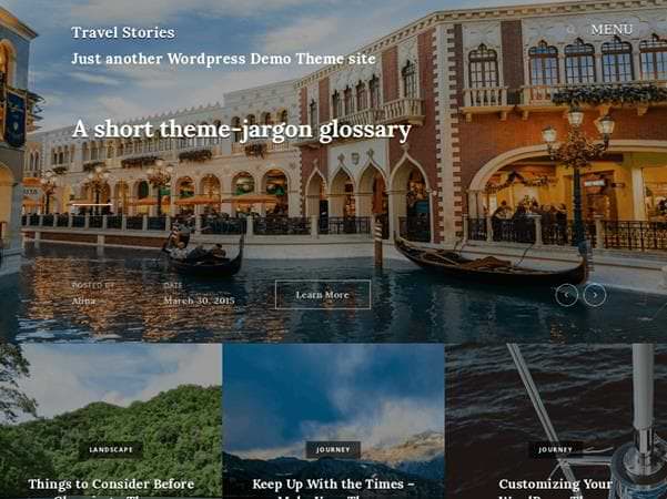 Travel Stories WordPress theme