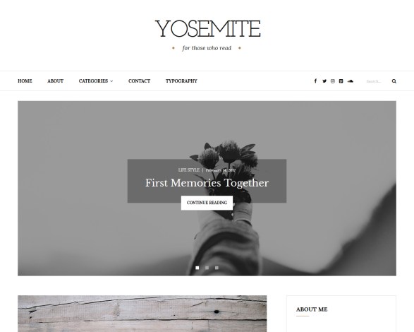 Yosemite Blog WordPress Theme