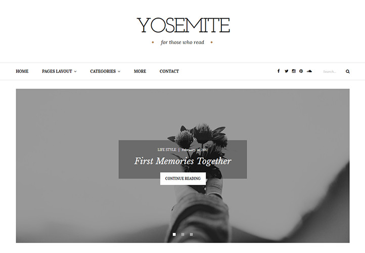 yosemite wordpress blog theme